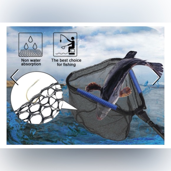 NWT LBW Folding Fishing Net Collapsible & Telescopic Aluminum Pole Handle - Picture 4 of 5